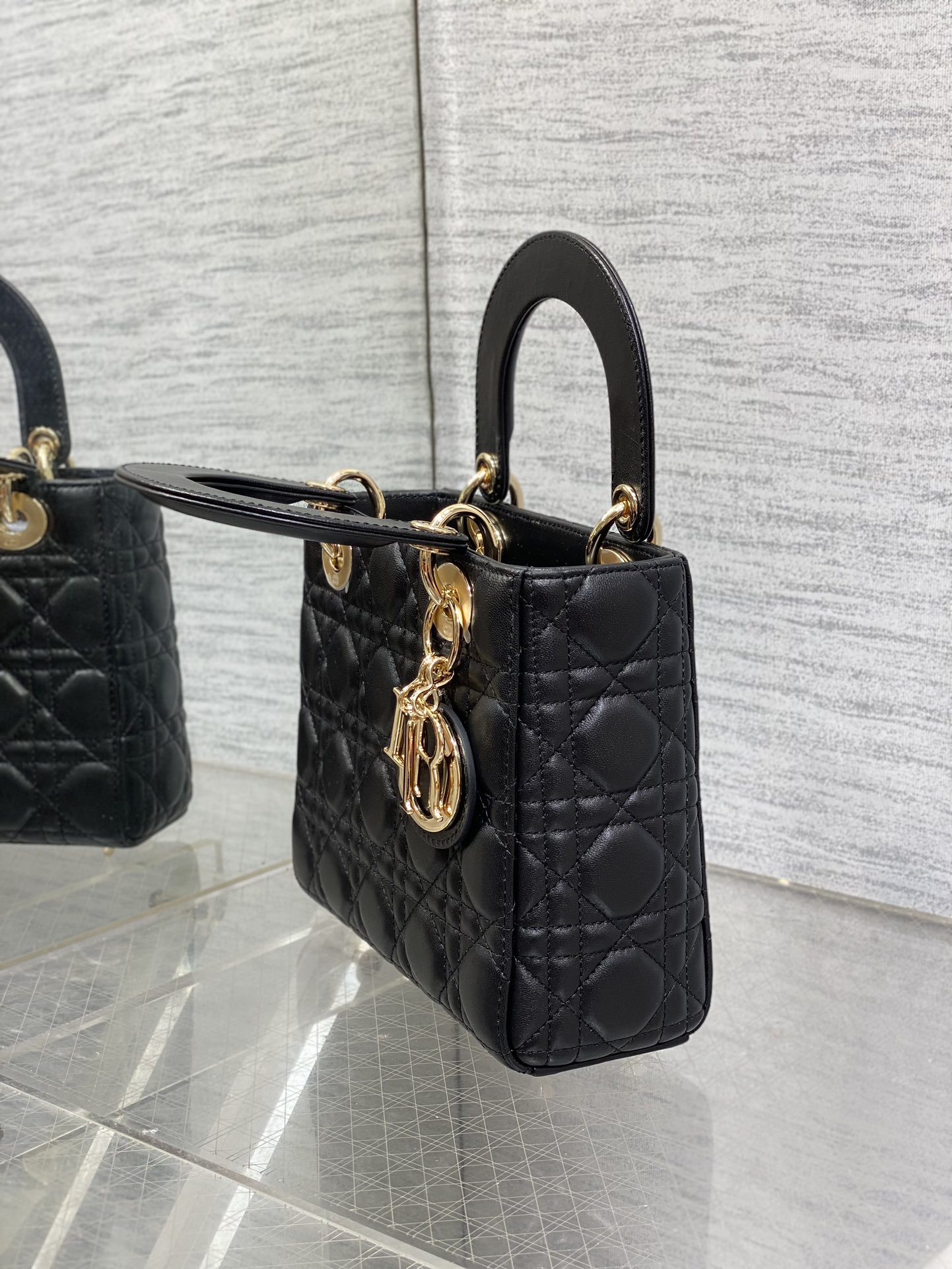 Small Lady Dior My ABCDior Bag Black Cannage Lambskin